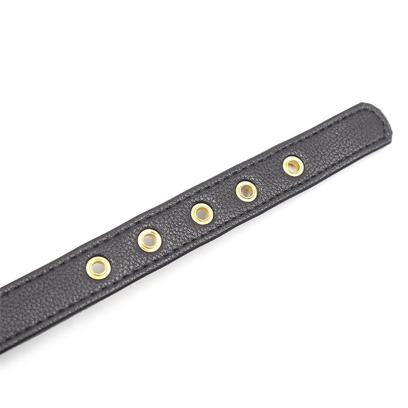 LATETOBED BDSM LINE - COLLAR WITH BOW AND RATTLE 44 CM BLACK/RED