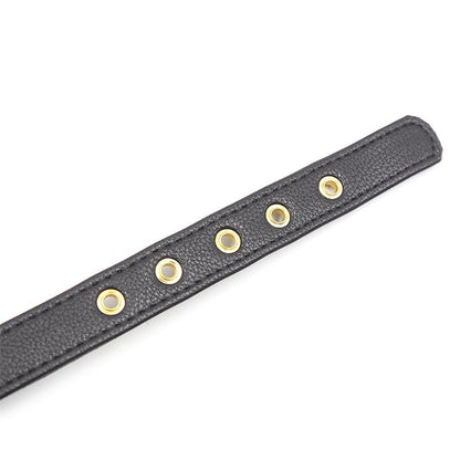 LATETOBED BDSM LINE - COLLAR WITH BOW AND RATTLE 44 CM BLACK/RED