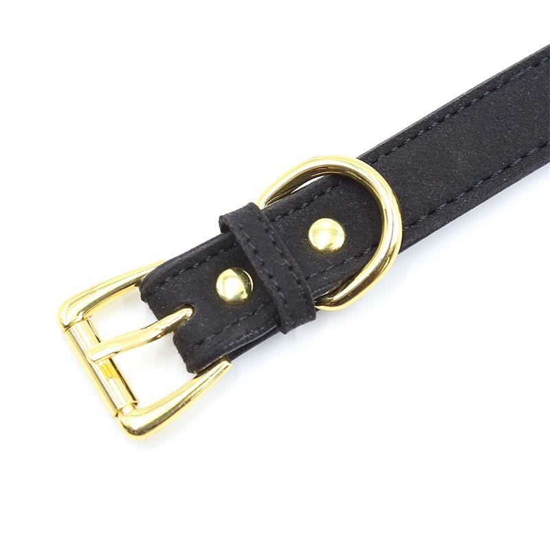 LATETOBED BDSM LINE - COLLAR WITH BOW AND RATTLE 44 CM BLACK/RED