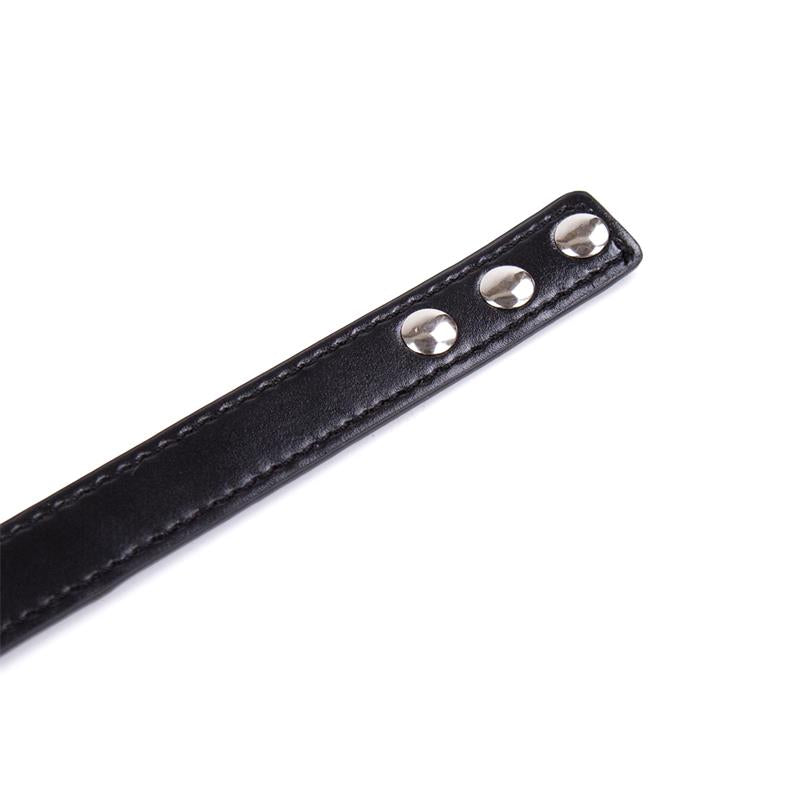 LATETOBED BDSM LINE - COLLAR WITH HOOP ADJUSTABLE 38,2 CM BLACK