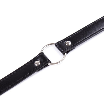 LATETOBED BDSM LINE - COLLAR WITH HOOP ADJUSTABLE 38,2 CM BLACK