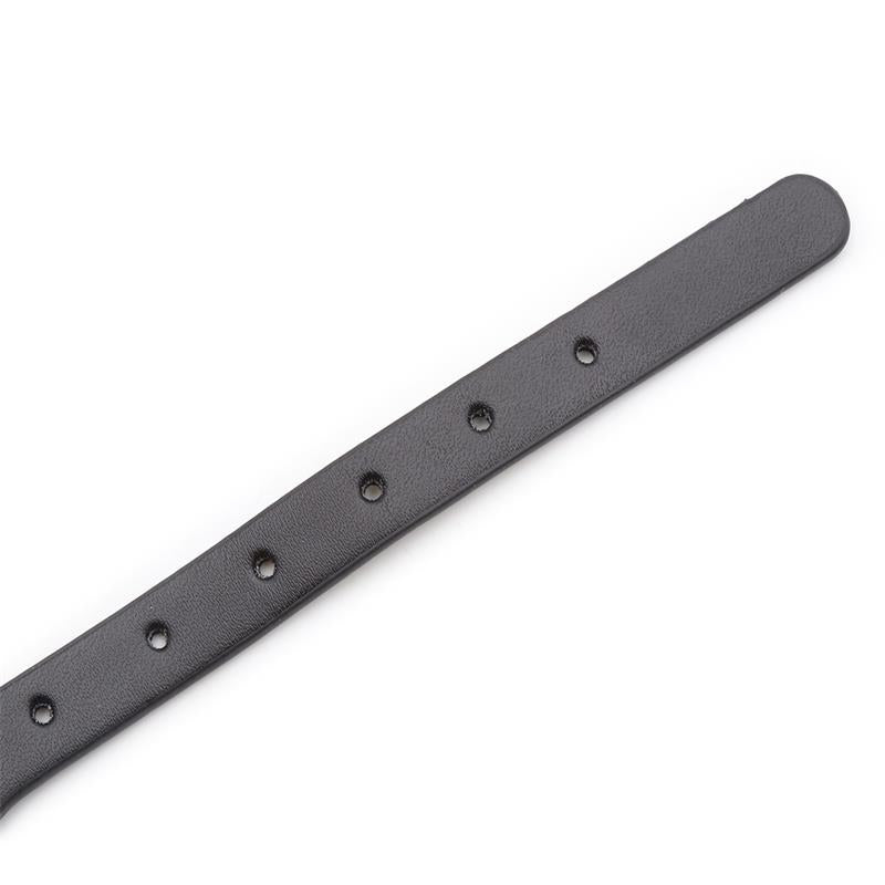 LATETOBED BDSM LINE - COLLAR WITH HOOP AND BELL BLACK