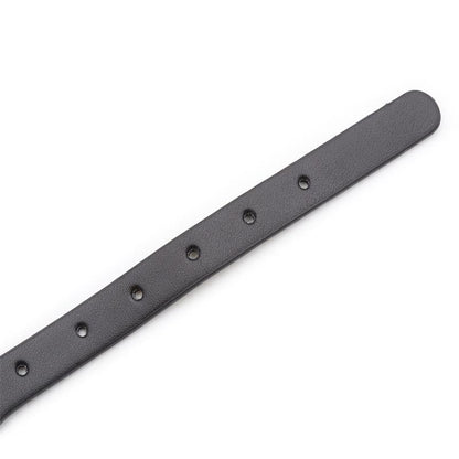 LATETOBED BDSM LINE - COLLAR WITH HOOP AND BELL BLACK