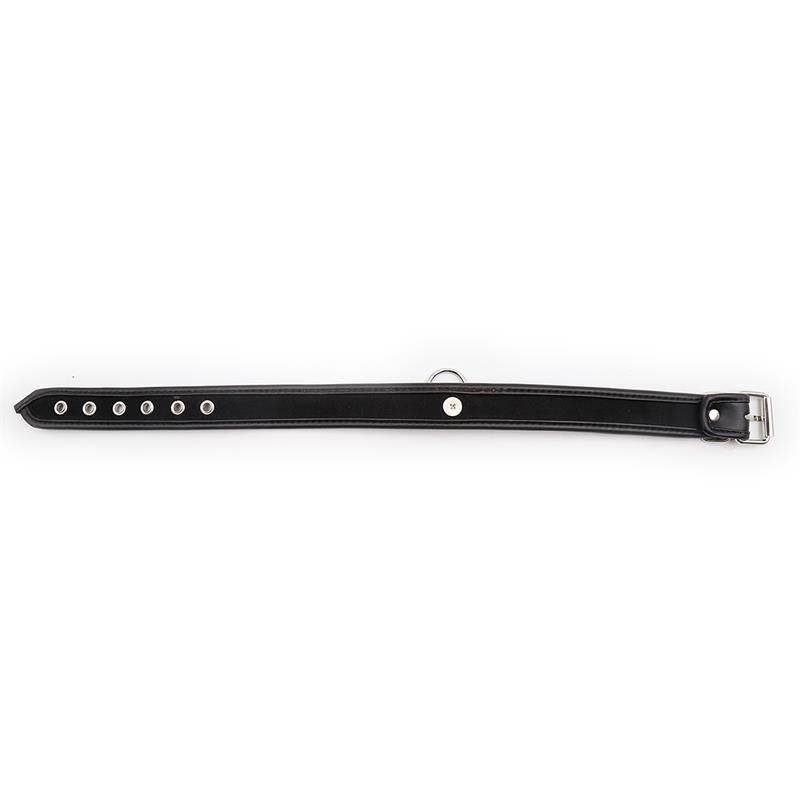 LATETOBED BDSM LINE - COLLAR WITH HOOP BLACK