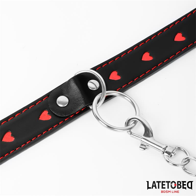 LATETOBED BDSM LINE - COLLAR WITH LEASH 52 CM
