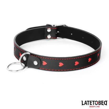 LATETOBED BDSM LINE - COLLAR WITH LEASH 52 CM