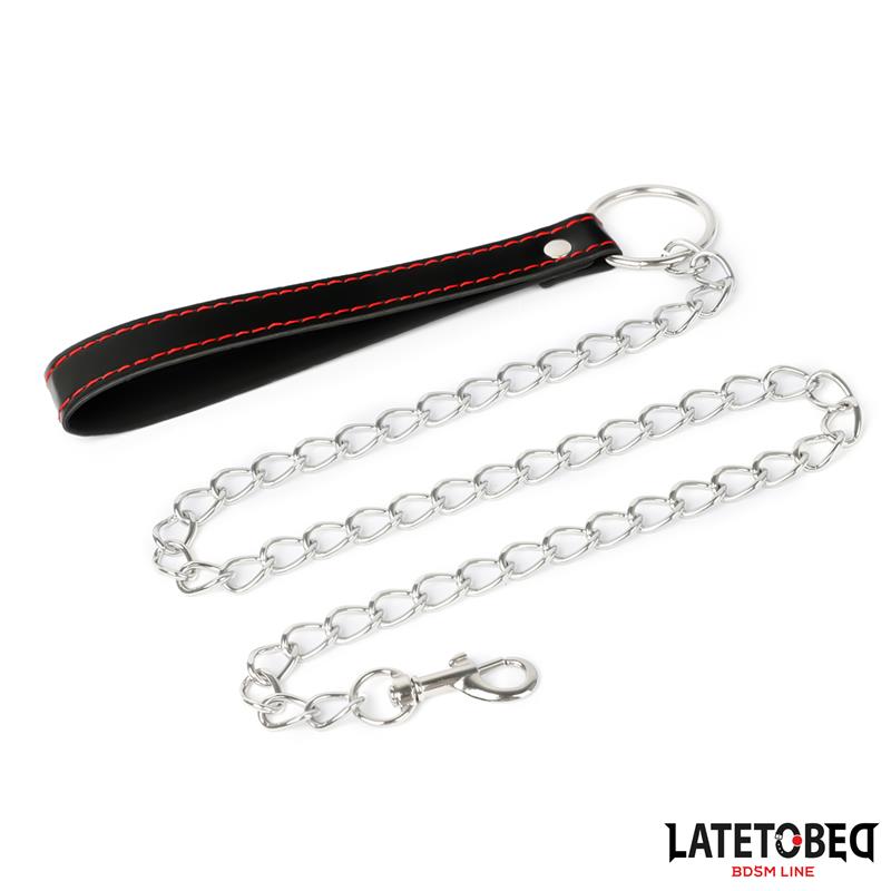 LATETOBED BDSM LINE - COLLAR WITH LEASH 52 CM