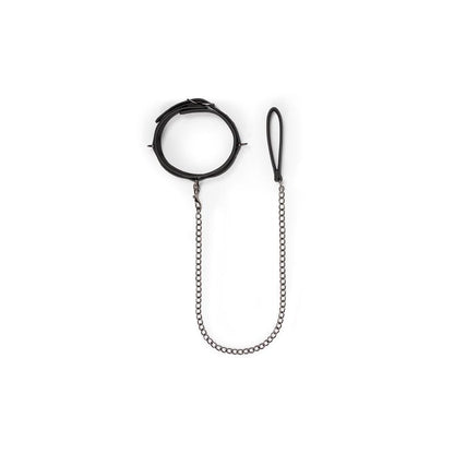 EASYTOYS - COLLAR WITH LEASH BLACK