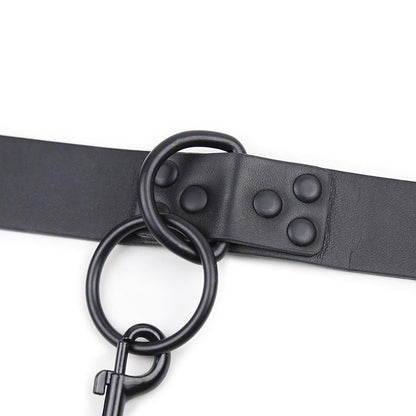 LATETOBED BDSM LINE - COLLAR WITH LEASH BLACK
