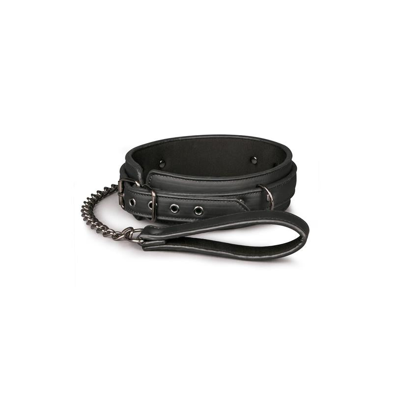 EASYTOYS - COLLAR WITH LEASH BLACK