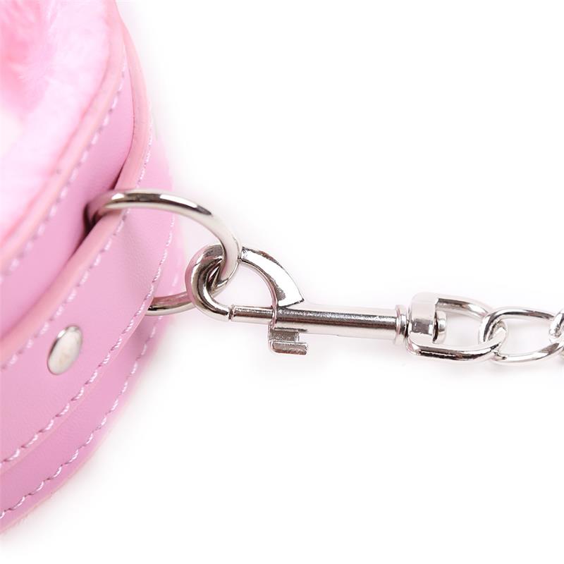 LATETOBED BDSM LINE - COLLAR WITH LEASH PASTEL PINK