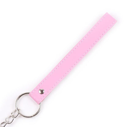 LATETOBED BDSM LINE - COLLAR WITH LEASH PASTEL PINK