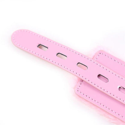 LATETOBED BDSM LINE - COLLAR WITH LEASH PASTEL PINK