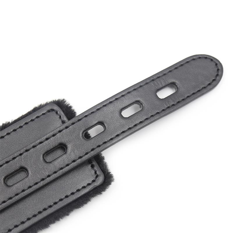 LATETOBED BDSM LINE - COLLAR WITH METAL LEASH BLACK