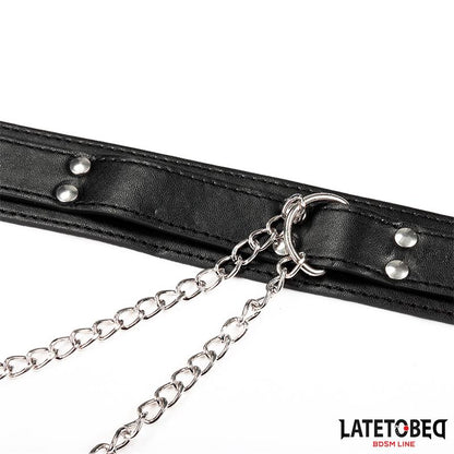 LATETOBED BDSM LINE - COLLAR WITH NIPPLE CLAMPS