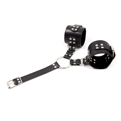 LATETOBED BDSM LINE - COLLAR WITH RESTRAINTS ADJUSTABLE BLACK