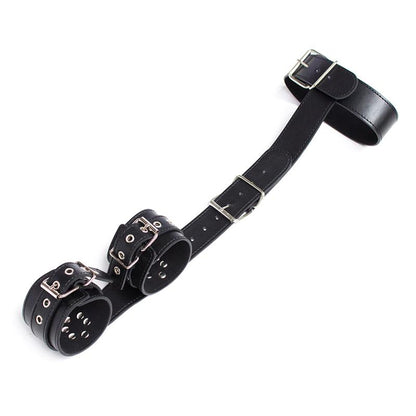 LATETOBED BDSM LINE - COLLAR WITH RESTRAINTS ADJUSTABLE BLACK