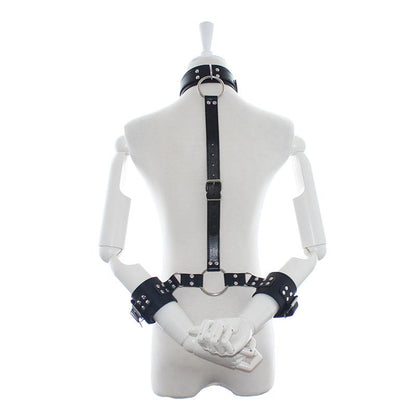 LATETOBED BDSM LINE - COLLAR WITH RESTRAINTS ADJUSTABLE BLACK