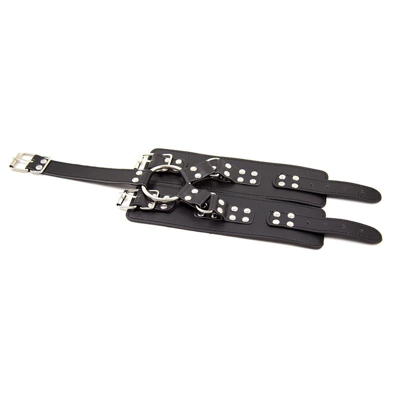LATETOBED BDSM LINE - COLLAR WITH RESTRAINTS ADJUSTABLE BLACK