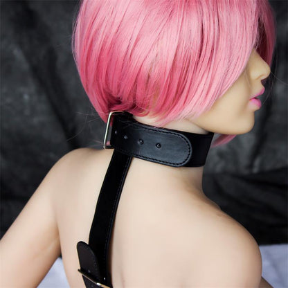 LATETOBED BDSM LINE - COLLAR WITH RESTRAINTS ADJUSTABLE BLACK