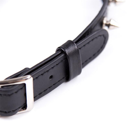 LATETOBED BDSM LINE - COLLAR WITH SPIKES ADJUSTABLE 43 CM BLACK