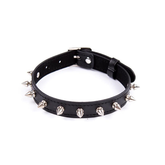 LATETOBED BDSM LINE - COLLAR WITH SPIKES ADJUSTABLE 43 CM BLACK