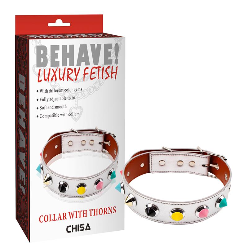 CHISA - COLLAR WITH THORNS WHITE