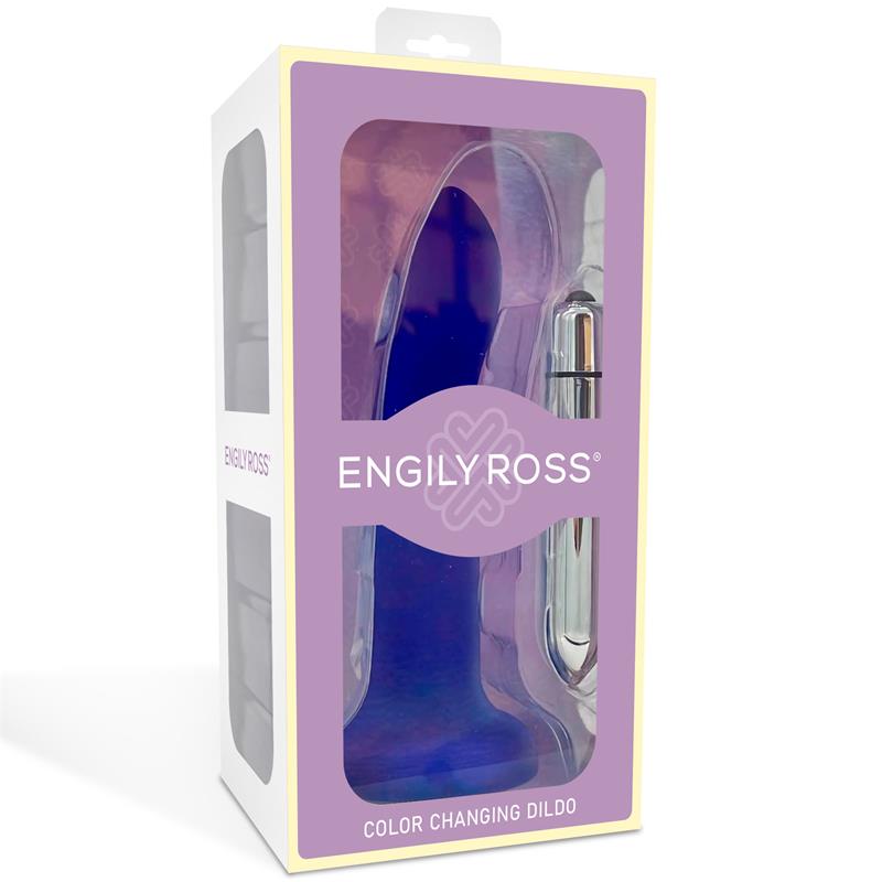 DILDOX BY ENGILY ROSS - COLOR-CHANGING DILDO PURPLE TO PINK SIZE S 14 CM