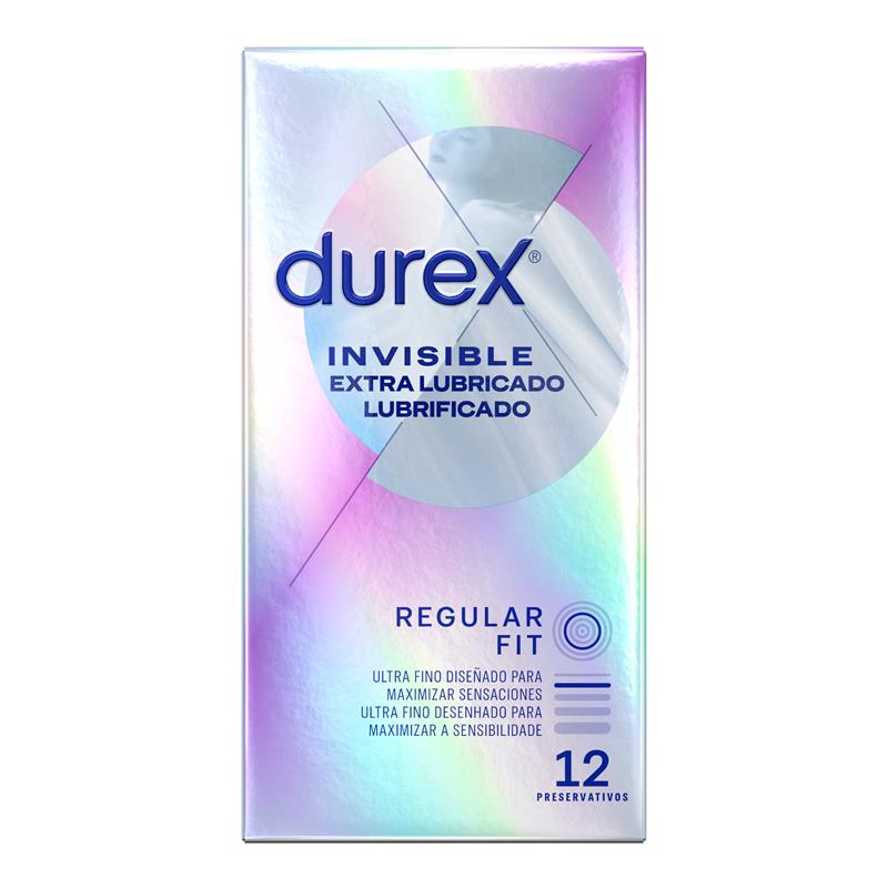 DUREX - CONDOMS INVISIBLE EXTRA LUB 12UD