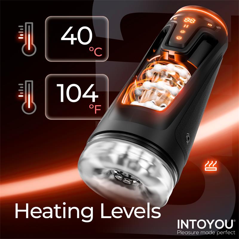 INTOYOU - MASTURBATEUR MASCULIN CONOR AVEC FONCTIONS DE VA-ET-VIENT, VIBRATION ET CHALEUR