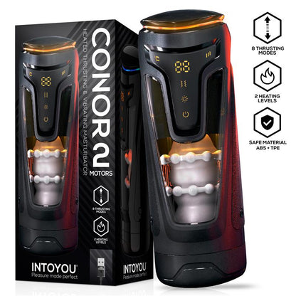INTOYOU - MASTURBATEUR MASCULIN CONOR AVEC FONCTIONS DE VA-ET-VIENT, VIBRATION ET CHALEUR