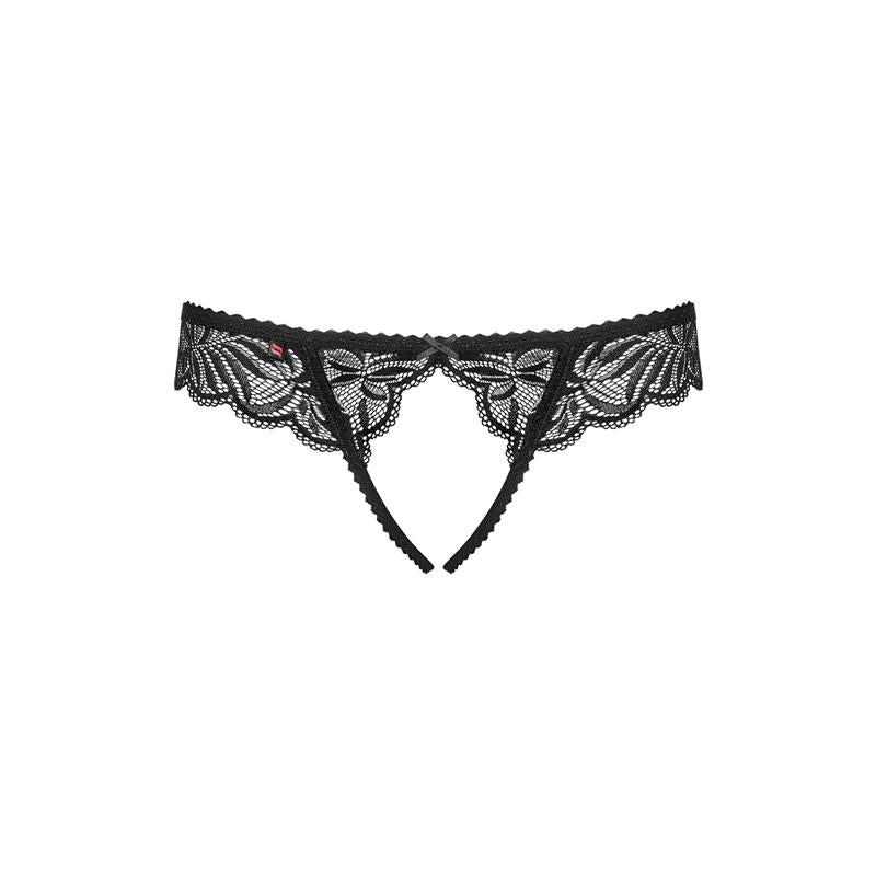 OBSESSIVE - CONTICA CROTCHLESS PANTIES BLACK