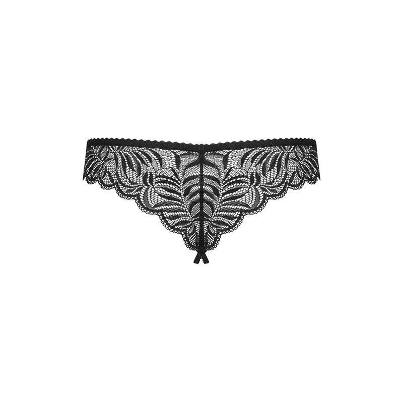 OBSESSIVE - CONTICA CROTCHLESS PANTIES BLACK