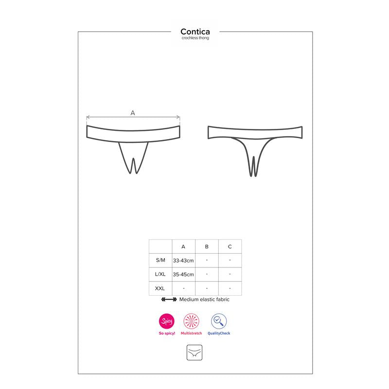 OBSESSIVE - CONTICA CROTCHLESS PANTIES