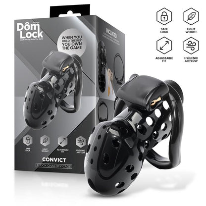 DOMLOCK - CONVICT CHASTITY CAGE WITH INTERNAL LOCK