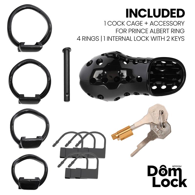 DOMLOCK - CONVICT CHASTITY CAGE WITH INTERNAL LOCK