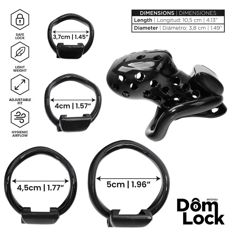 DOMLOCK - CONVICT CHASTITY CAGE WITH INTERNAL LOCK