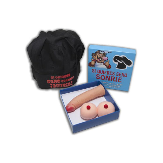 DIVERTY SEX - COOK HAT BOX SET, TIT BROOCH AND STIMULATOR