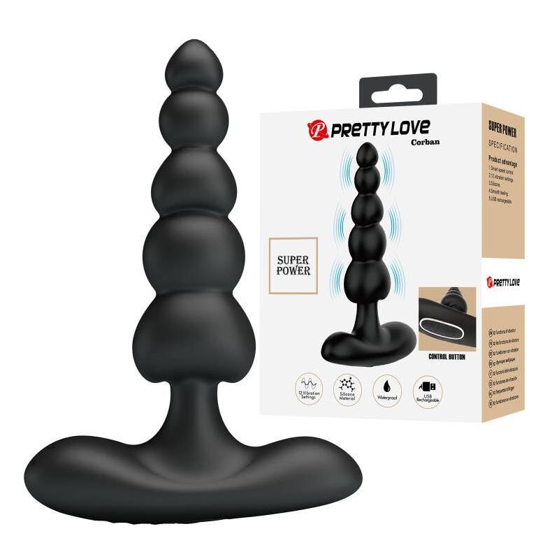 PRETTY LOVE - CORBAN ANAL VIBRATOR 10 VIBRATIONS BLACK