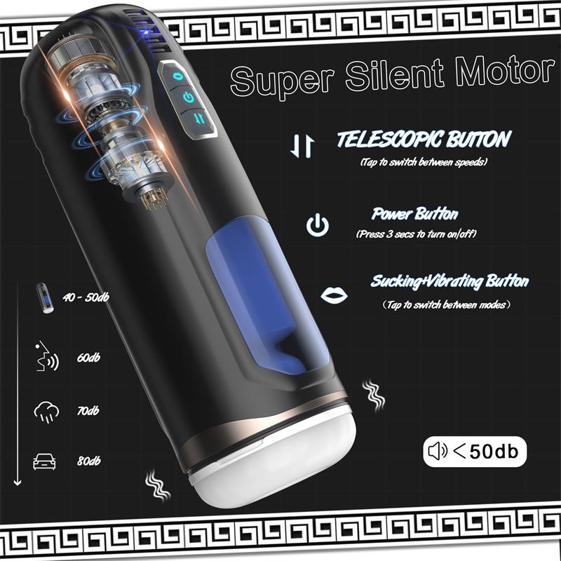 JUICY LAMOUR - COSIMA MASTURBATOR WITH THRUSTING, VIBRATION AND SUCTION EFECT