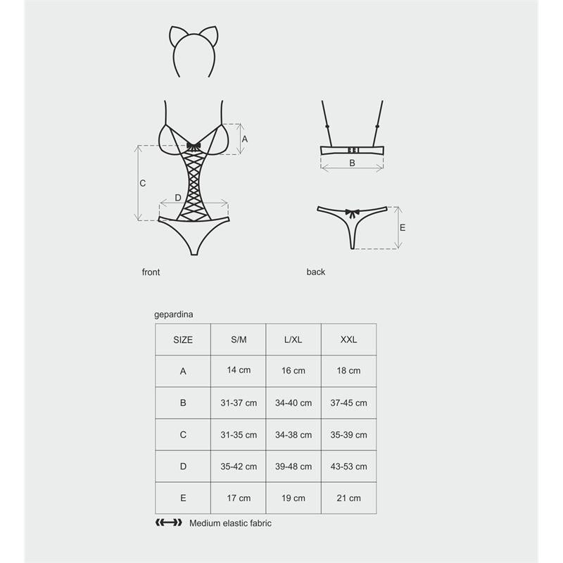 OBSESSIVE - COSTUME GEPARDINA 3 PIECES
