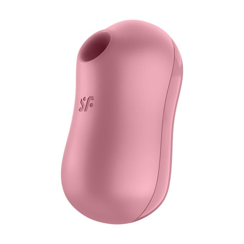 SATISFYER - COTTON CANDY CLITORIS SUCKER AND VIBRATOR LIGHT RED