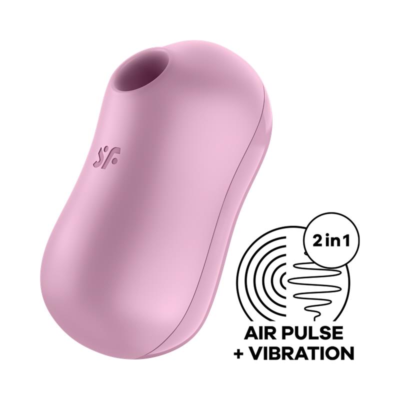 SATISFYER - COTTON CANDY CLITORIS SUCKER AND VIBRATOR LILA