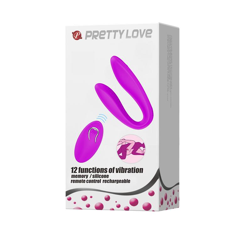 PRETTYLOVE - COUPLE STIMULATOR REMOTE CONTROL PINK