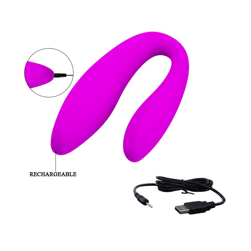 PRETTYLOVE - COUPLE STIMULATOR REMOTE CONTROL PINK