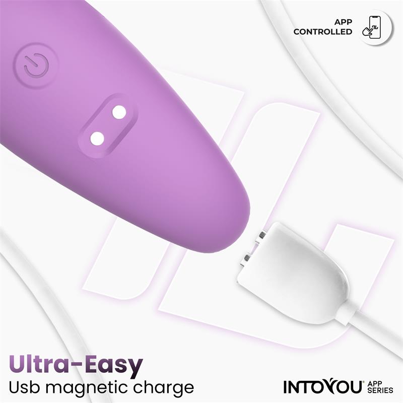 INTOYOU APP SERIES - COUPLE TOY WITH APP FLEXIBLE SILICONE LAVENDER