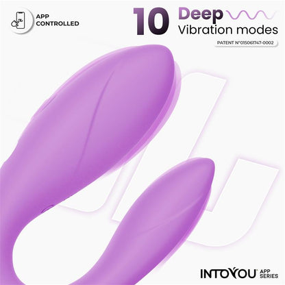 INTOYOU APP SERIES - COUPLE TOY WITH APP FLEXIBLE SILICONE LAVENDER