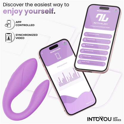 INTOYOU APP SERIES - COUPLE TOY WITH APP FLEXIBLE SILICONE LAVENDER