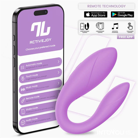 INTOYOU APP SERIES - COUPLE TOY WITH APP FLEXIBLE SILICONE LAVENDER