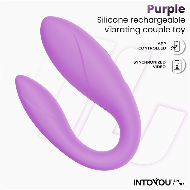 INTOYOU APP SERIES - COUPLE TOY WITH APP FLEXIBLE SILICONE LAVENDER
